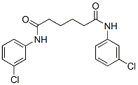 structure of CAS# 73680-49-6, N,N'-Bis(3-Chlorophenyl)Adipamide;N,N'-Bis(3-Chlorophenyl)Adipamide;An-329/11736020;Aronis002759