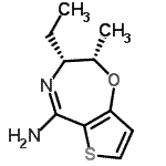 CAS#: 736918-16-4， (2S,3R)-3-Ethyl-2-methyl-2,3-dihydrothieno[2,3-f][1,4]oxazepin-5-amine