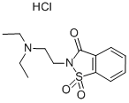 CAS 登录号：73698-51-8， 2-(2-二乙基氨基乙基)-1,1-二氧代-1,2-苯并噻唑-3-酮盐酸盐