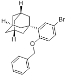 structure of CAS# 736992-49-7, 1-[2-(Benzyloxy)-5-Bromophenyl]Adamantane;2-(Adamantan-1-Yl)-1-Benzyloxy-4-Bromobenzene;1-[2-(Benzyloxy)-5-Bromophenyl]Adamantane 98%;1-[2-(Benzyloxy)-5-Bromophenyl]Adamantane