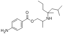 CAS 登录号:73713-49-2, 2-(2,4-二甲基庚烷-4-基氨基)丙基4-氨基苯甲酸酯