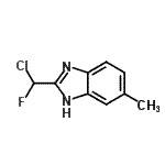 结构式 CAS# 73774-30-8, 2-[氯(氟)甲基]-5-甲基-1H-苯并咪唑
