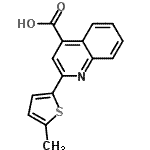 结构式 CAS# 73775-26-5, 2-(5-甲基-2-噻吩基)-4-喹啉羧酸