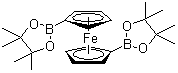 structure of CAS# 737776-93-1, 1,1'-Ferrocenediboronic Acid Bis(Pinacol) Ester;1,1'-Bis(4,4,5,5-Tetramethyl-1,3,2-Dioxaborolan-2-Yl)Ferrocene;1,1'-FERROCENEDIBORONIC ACID BIS(PINACOL) ESTER, 97%