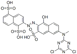 CAS#: 73816-75-8， 2-[[6-[(4,6-Dichloro-1,3,5-Triazin-2-Yl)Methylamino]-1-Hydroxy-3-Sulpho-2-Naphthyl]Azo]Naphthalene-1,5-Disulphonic Acid