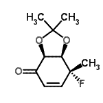 CAS#: 738614-51-2， (3aS,7R,7aR)-7-Fluoro-2,2,7-trimethyl-7,7a-dihydro-1,3-benzodioxol-4(3aH)-one