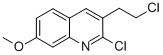 结构式 CAS# 73863-51-1, 2-氯-3-(2-氯乙基)-7-甲氧基喹啉