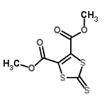 结构式 CAS# 7396-41-0, 二甲基2-硫代-1,3-二硫杂环戊烯-4,5-二羧酸酯