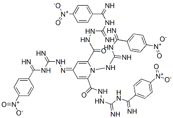 CAS 登录号：74037-45-9， N,N'-二(对硝基苯基脒基脒基)-1-(4-硝基苯基脒基脒基)-4-(对硝基苯基脒基脒基亚氨基)-2,6-吡啶二甲酰胺