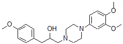 CAS#: 74037-82-4， 1-[4-(3,4-Dimethoxyphenyl)Piperazin-1-Yl]-3-(4-Methoxyphenyl)Propan-2-Ol