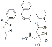 CAS#: 74050-99-0， N,N-Diethyl-4-(alpha-(alpha,alpha,alpha-trifluoro-m-tolyl)benzyloxy)-Pentylamine citrate hemihydrate