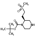 CAS#: 740806-59-1， 2-Methyl-2-propanyl (2S)-2-[2-(methylsulfonyl)ethyl]-1-piperazinecarboxylate
