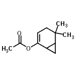 CAS#: 741271-28-3， 5,5-Dimethylbicyclo[4.1.0]hept-2-en-2-yl acetate