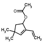 CAS#: 741271-29-4， 4,4-Dimethyl-2-vinyl-2-cyclopenten-1-yl acetate