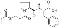 CAS#: 74259-02-2， (2S)-2-[[(2S)-1-[(2S)-2-Methyl-3-Propanoylsulfanylpropanoyl]Pyrrolidine-2-Carbonyl]Amino]-3-Phenylpropanoic Acid