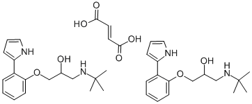CAS#: 74303-06-3， 1-((1,1-dimethylethyl)amino)-3-(2-(1H-pyrrol-2-yl)phenoxy)-2-Propanol (E)-2-butenedioate (2:1) (salt)