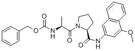 CAS 登录号：74305-55-8， N-[(苯基甲氧基)羰基]-L-丙氨酰-N-(4-甲氧基-2-萘基)-L-脯氨酰胺
