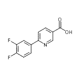 CAS#: 744261-54-9， 6-(3,4-difluorophenyl)pyridine-3-carboxylic acid