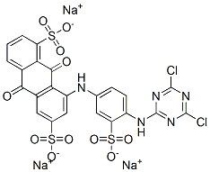 CAS#: 74432-28-3， Trisodium 8-[[4-[(4,6-Dichloro-1,3,5-Triazin-2-Yl)Amino]-3-Sulfonatophenyl]Amino]-9,10-Dioxoanthracene-1,6-Disulfonate