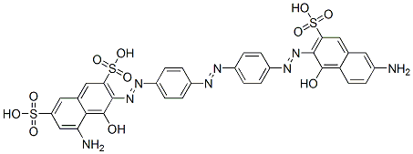 CAS#: 74499-66-4， (3E)-5-Amino-3-[[4-[4-[(2E)-2-(6-Amino-1-Oxo-3-Sulfonaphthalen-2-Ylidene)Hydrazinyl]Phenyl]Diazenylphenyl]Hydrazinylidene]-4-Oxonaphthalene-2,7-Disulfonic Acid