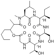 CAS#: 74504-50-0， 12-Butan-2-Yl-19-Butyl-6-(1-Hydroxyethyl)-9-(Hydroxymethyl)-16,18-Dimethyl-15-(2-Methylpropyl)-1-Oxa-4,7,10,13,16-Pentazacyclononadecane-2,5,8,11,14,17-Hexone