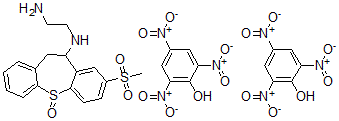 CAS#: 74667-87-1， N-(10,11-Dihydro-8-(Methylsulfonyl)Dibenzo(b,f)Thiepin-10-Yl)-1,2-Ethanediamine S-Oxide Compd. With 2,4,6-Trinitrophenol (1:2)
