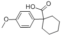 structure of CAS# 7469-83-2, 1-(4-Methoxyphenyl)-Cyclohexanecarboxylicacid;1-(4-Methoxyphenyl)-1-Cyclohexanecarboxylic Acid;St5406713;Cyclohexanecarboxylic Acid, 1-(4-Methoxyphenyl)-