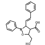 CAS#: 747381-12-0， 5-(Hydroxymethyl)-2-phenyl-3-[(E)-2-phenylvinyl]-1,2-oxazolidine-4-carboxylic acid