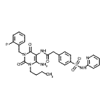 CAS#: 748149-28-2， N-[6-Amino-1-butyl-3-(2-fluorobenzyl)-2,4-dioxo-1,2,3,4-tetrahydro-5-pyrimidinyl]-2-[4-(2-pyridinylsulfamoyl)phenyl]acetamide