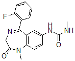 CAS#: 74858-67-6， 1-[5-(2-Fluorophenyl)-1-Methyl-2-Oxo-3H-1,4-Benzodiazepin-7-Yl]-3-Methylurea