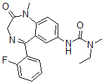CAS#: 74858-69-8， 1-Ethyl-3-[5-(2-Fluorophenyl)-1-Methyl-2-Oxo-3H-1,4-Benzodiazepin-7-Yl]-1-Methylurea
