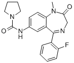 CAS 登录号：74858-71-2， N-[5-(2-氟苯基)-1-甲基-2-氧代-3H-1,4-苯并二氮杂卓-7-基]吡咯烷-1-甲酰胺