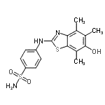 CAS#: 749812-79-1， 4-[(6-Hydroxy-4,5,7-trimethyl-1,3-benzothiazol-2-yl)amino]benzenesulfonamide