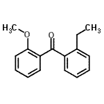 structure of CAS# 750633-44-4, (2-Ethylphenyl)(2-methoxyphenyl)methanone;2-Ethyl-2'-methoxybenzophenone