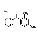 structure of CAS# 750633-50-2, (2,4-Dimethylphenyl)(2-methoxyphenyl)methanone;2,4-dimethyl-2'-methoxybenzophenone