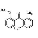 structure of CAS# 750633-52-4, (2,6-Dimethylphenyl)(2-methoxyphenyl)methanone;2,6-dimethyl-2'-methoxybenzophenone