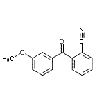 structure of CAS# 750633-58-0, 2-(3-Methoxybenzoyl)benzonitrile;2-Cyano-3'-methoxybenzophenone