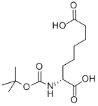 结构式 CAS# 75113-71-2, 叔丁氧羰基-D-2-氨基辛二酸