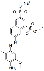 CAS#: 75198-79-7， Lithium Sodium 7-(4-Amino-5-Methoxy-2-Methylphenyl)Diazenylnaphthalene-1,3-Disulfonate