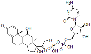 CAS#: 75252-35-6， [[(2R,3S,4S,5R)-5-(4-Amino-2-Oxopyrimidin-1-Yl)-3,4-Dihydroxyoxolan-2-Yl]Methoxy-Hydroxyphosphoryl] [2-[(10R,11S,13S,17R)-11,17-Dihydroxy-10,13-Dimethyl-3-Oxo-7,8,9,11,12,14,15,16-Octahydro-6H-Cyclopenta[a]Phenanthren-17-Yl]-2-Oxoethyl] Hydrogen Phosphate