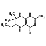 CAS#: 754142-86-4， 2-Amino-6-ethyl-7,7-dimethyl-5,6,7,8-tetrahydro-4(1H)-pteridinone