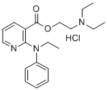 CAS 登录号:75449-68-2, 2-二乙基氨基乙基2-(乙基-苯基氨基)吡啶-3-羧酸酯盐酸盐