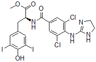 CAS#: 75472-83-2， Methyl (2S)-2-[[3,5-Dichloro-4-(4,5-Dihydro-1H-Imidazol-2-Ylamino)Benzoyl]Amino]-3-(4-Hydroxy-3,5-Diiodophenyl)Propanoate