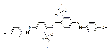 CAS#: 75508-33-7， Dipotassium 5-[2-(4-Oxo-1-Cyclohexa-2,5-Dienylidene)Hydrazinyl]-2-[(E)-2-[4-[2-(4-Oxo-1-Cyclohexa-2,5-Dienylidene)Hydrazinyl]-2-Sulfonatophenyl]Ethenyl]Benzenesulfonate