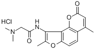 CAS#: 75616-54-5， 2-Dimethylamino-N-(4,8-Dimethyl-2-Oxo-2H-Furo[2,3-h]-1-Benzopyran-9-Yl)-Acetamide Hydrochloride