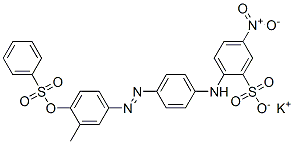 CAS#: 75627-29-1， Potassium 2-[[4-[[3-Methyl-4-[(Phenylsulphonyl)Oxy]Phenyl]Azo]Phenyl]Amino]-5-Nitrobenzenesulphonate