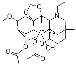 CAS#: 75659-26-6， (1-alpha,6-beta,14-alpha,16-beta)-1,16-dimethoxy-20-ethyl-4-methyl-7,8-(methylenebis(oxy))-Aconitane-6,10,14-triol 6,14-diacetate