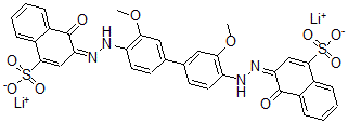 CAS#: 75673-34-6， 3,3'-[(3,3'-Dimethoxy[1,1'-Biphenyl]-4,4'-Diyl)Bis(Azo)]Bis[4-Hydroxy-1-Naphthalenesulfonic Acid Dilithium Salt