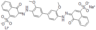 CAS#: 75673-35-7， 3,3'-[(3,3'-Dimethoxy[1,1'-Biphenyl]-4,4'-Diyl)Bis(Azo)]Bis[4-Hydroxy-1-Naphthalenesulfonic Acid Monolithium Monosodium Salt