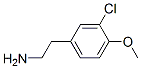 structure of CAS# 7569-87-1, 3-Chloro-4-methoxyphenethylamine;2-(4-METHOXY-3-METHYLPHENYL)ETHANAMINE;3-CHLORO-4-METHOXY- PHENETHYLAMINE